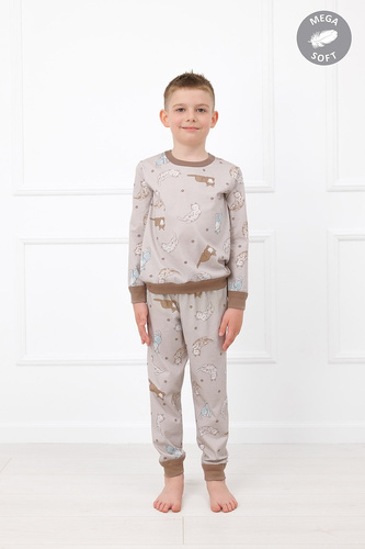 Italian Fashion Filka pijama copii Mega Soft lungă cu pisici, călduroasă