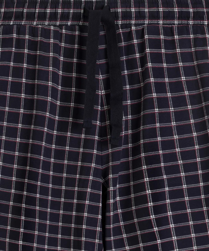 Atlantic NMP-404 Pijamale bărbați 100% bumbac Pantaloni lungi în carouri albastru-bleumarin