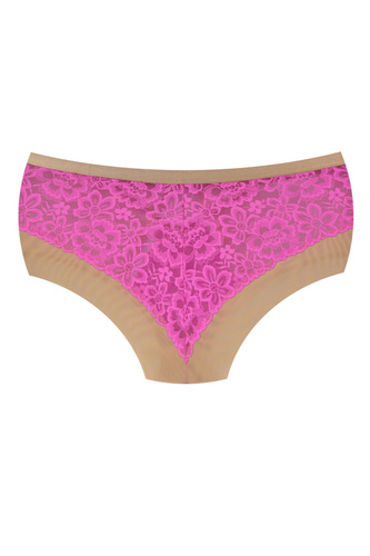 Mediolano Crazy Pink 19249 chiloți full din dantelă bej-roz