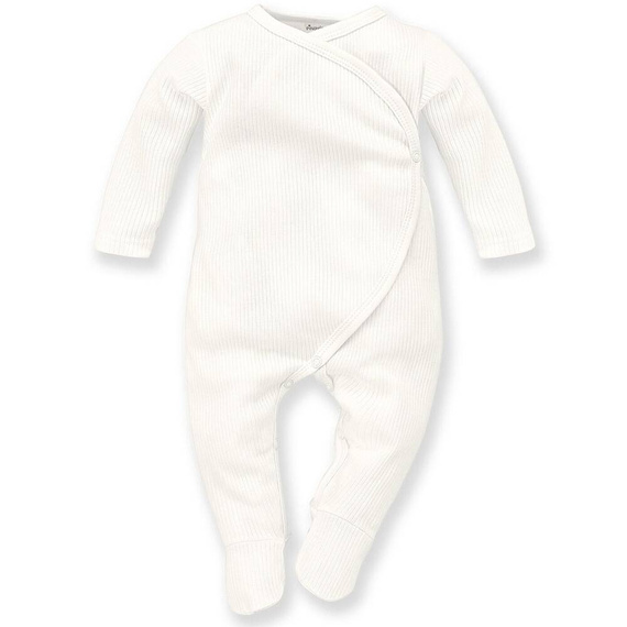 Salopetă pentru bebeluș legată Lovely Day Pinocchio - dungă ecru