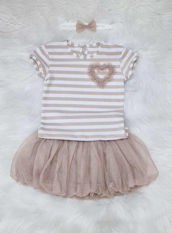 Fusta din tul bej Gracja Bambarillo