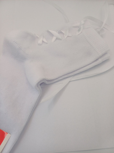 1597.001 Ciorapi dama cu siret Milena - alb 2