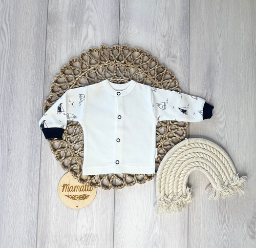 Bluziță bebe Mamatti KA16010 Nave – bumbac cu capse