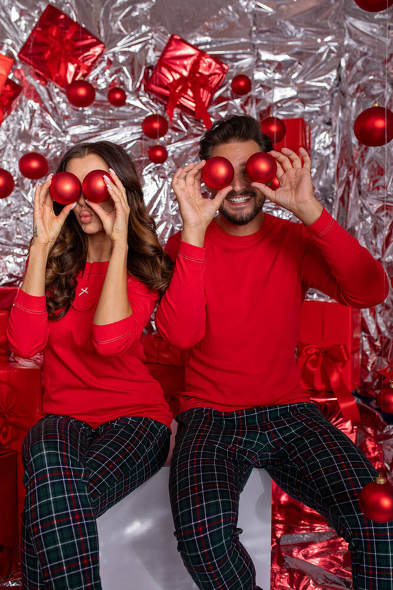 Fogo Pijama bărbătească cu mânecă lungă, pantaloni lungi Italian Fashion - roșu/print 