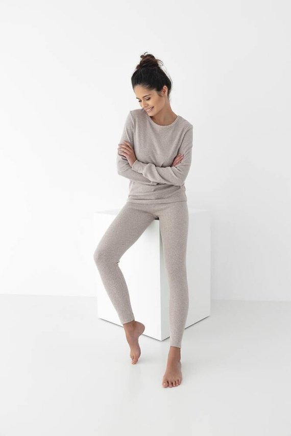 Pijama pentru femei Mabel Sensis - bej melange