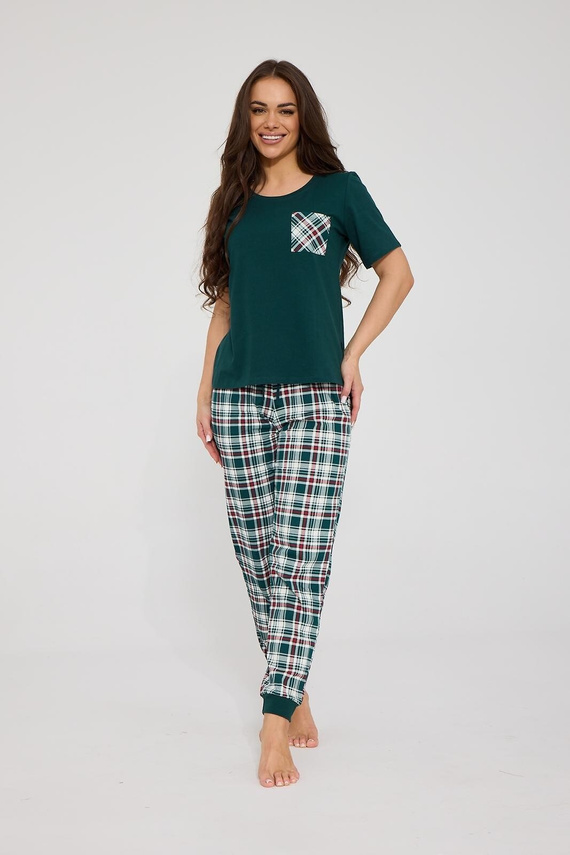 Pijamale damă Cornette 1105/497 Floris 2 roz, 100% bumbac, 3/4