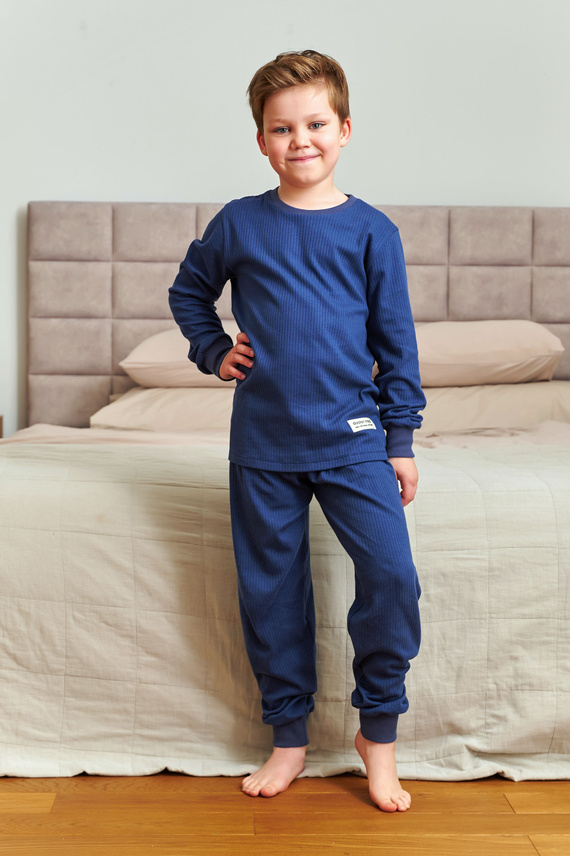 7351 Pijamale pentru copii din bumbac Doctor Nap - confort clasic - bleumarin