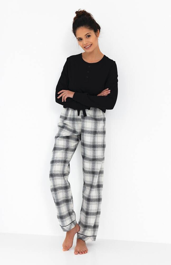 Pijamale Blanche Flannel Sensis pentru femei - Negru