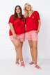 Piżama krótka - czerwony