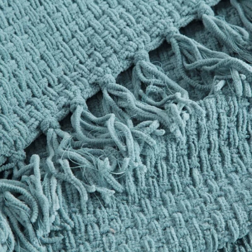 Suzi Cuvertură de pat țesută cu franjuri, eurodrape, mentă