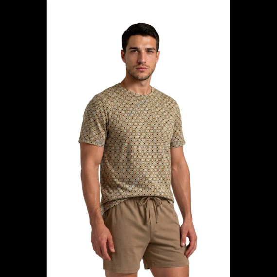 Sesto Senso 2723/02 Latte Pijamale bărbați scurte din bumbac 100% bumbac