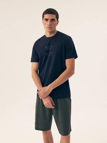 42632 Pijamale pentru bărbați Dreamer Premium Henderson - bleumarin