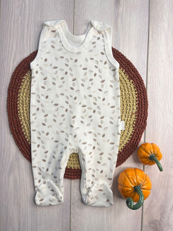 Pijama pentru bebeluși Mamatti SC15430 frunze – bumbac, confortabil