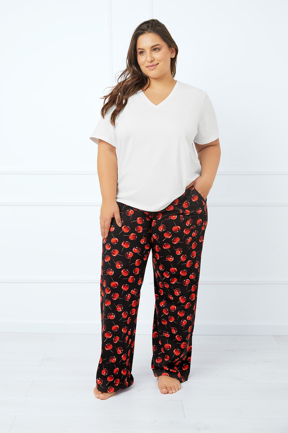 Pantaloni de pijama pentru femei Cherry, lungi Italian Fashion - print