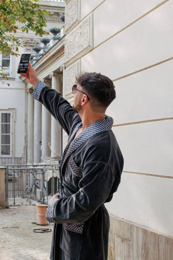 773 Bonjour halat de baie forex pentru bărbați - grafit