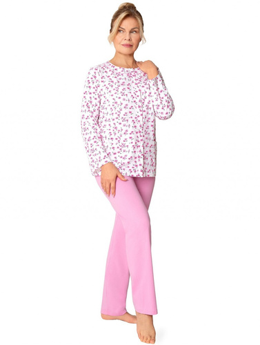 Pijama Damă Maria III 202 Martel 34– 100% Bumbac | Cu Nasturi | Mânecă Lungă & Pantaloni Lungi | Confort Clasic pe Tot Anul