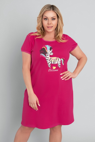 Rochie de noapte nebună cu mânecă scurtă Italian Fashion - crimson 