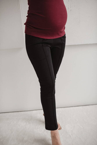 Pantaloni de maternitate GraceFit Mama clasici Milk&Love, negri