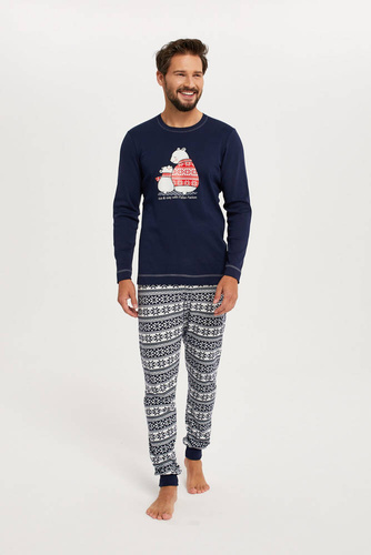 Arktyka Pijama pentru bărbați Italian Fashion - albastru marin