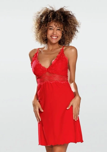 Cămașă de noapte damă Pia DKaren - roșie