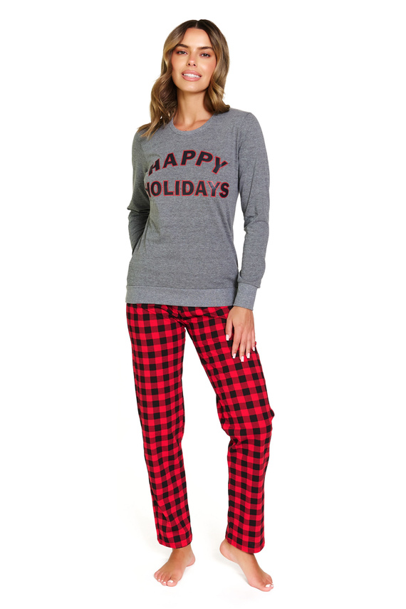 Pijamale de damă 7343 Gri închis Doctor Nap – 100% bumbac