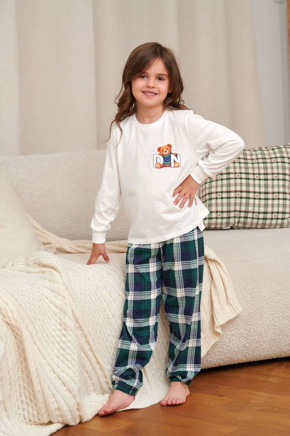 Pijamale pentru copii Doctor Nap 7515 Teddy 100% bumbac, lungi