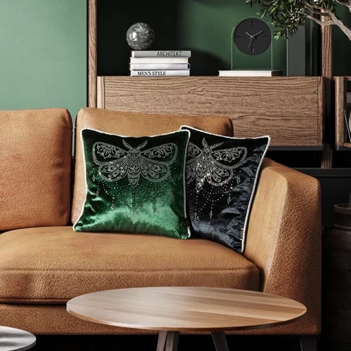 Fata de perna Royal 8 din catifea cu cristale Eurofirana verde