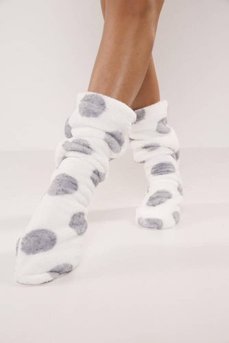 553/554 Wellsoft Smooth șosete de somn De Lafense - ecru cercuri mari