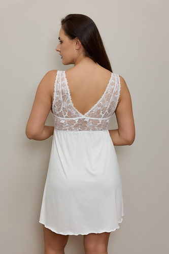 Cămașă Hannah Big KM32 Mefemi by Nipplex Milk, vâscoză, dantelă, mărime plus size