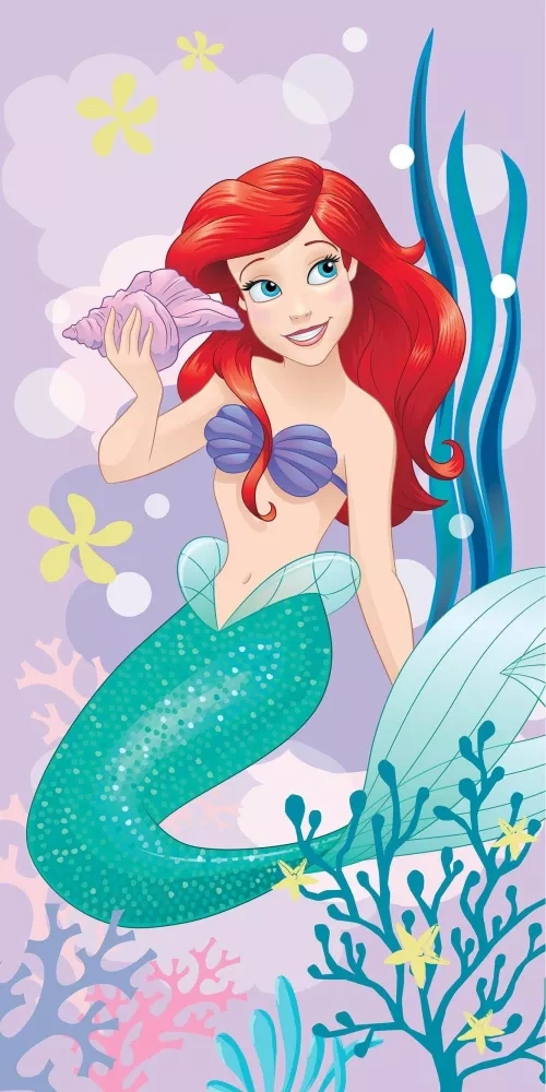 Ariel Mermaid Prosop de plajă din bumbac Disney Kids25 | Pentru o fată | La plajă, la piscina Jerry Jabrics