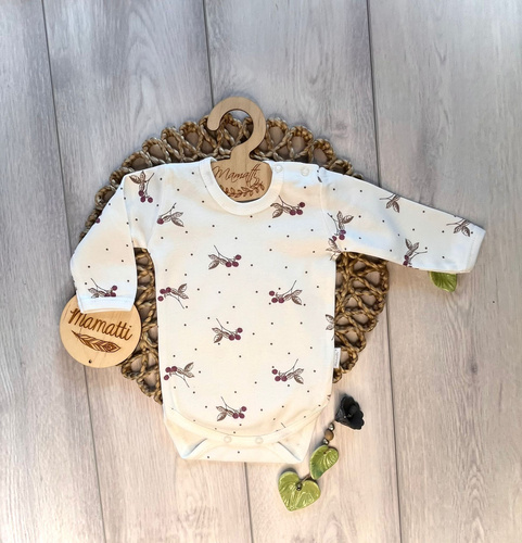 Mamatti BD15826 body bebe zmeură mânecă lungă bumbac