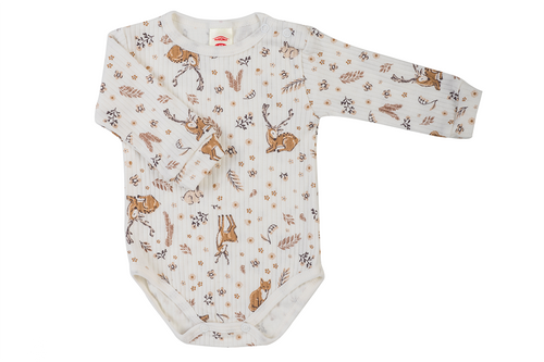 03253DR Body pentru bebeluși Makoma „Nature” cu mâneci lungi