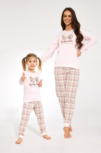 Pijamale pentru fete Cornette 594/202 592/202 Be My Friend, 100% bumbac, mânecă lungă