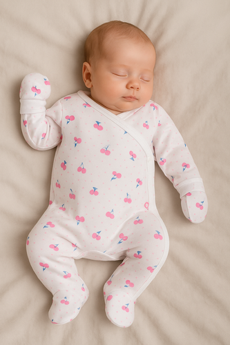 Cherry Paws Martex pentru zgarieturi bebelusi | Mănuși de bumbac pentru nou-născut