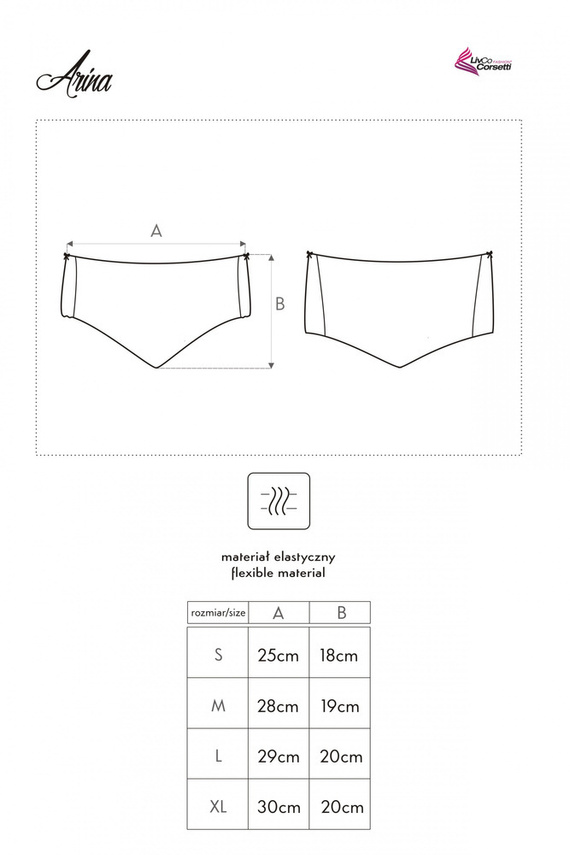 Arina Black LC 6047 Figi damskie LivCo Corsetti Fashion czarny 