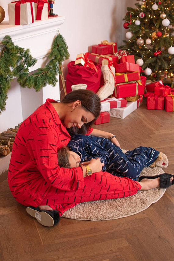 718 Madeleine Cat Love Pijama Forex pentru femei - roșu