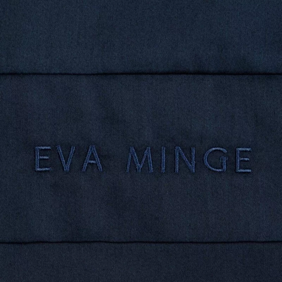 1F Elegant Lenjerie de pat din satin Eva Minge Europerdele bleumarin | Macosatin 100% bumbac