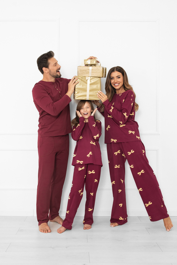 Kwadro Pijama pentru femei Italian Fashion - bumbac, mânecă lungă și pantaloni