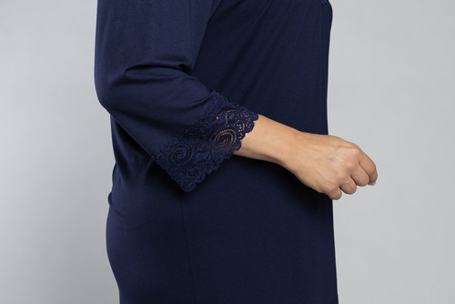 Izyda Pijama 3/4 mâneci, 3/4 pantaloni Italian Fashion - albastru marin