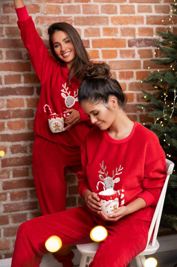 Pijama de damă Sensis Harriet - roșu