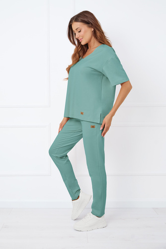 Caro Bluză cu mânecă scurtă Italian Fashion - salvie 