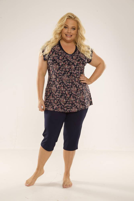 489/491 Mia Pijama pentru femei Plus Size Forex - albastru marin