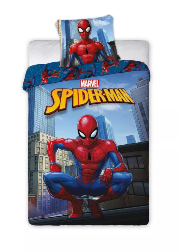 Set de lenjerie de pat Spider-Man Faro din bumbac, albastru – 100% bumbac, set pentru băieți
