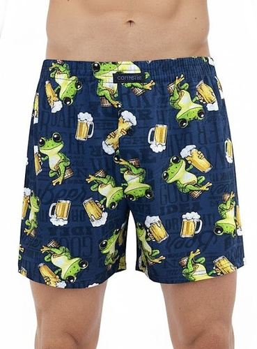 Boxeri bărbați Cornette Classic 001/183 Frog– 100% bumbac, croială lejeră, șliț cu nasture, confort zilnic