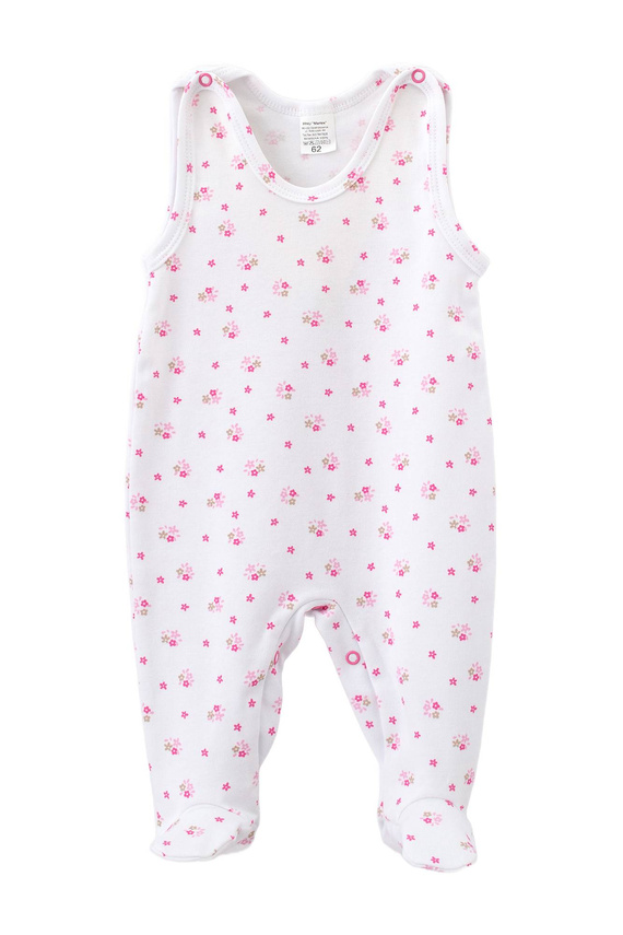 Salopete pentru bebelusi Martex cu flori de bumbac | Haine confortabile pentru bebelusi