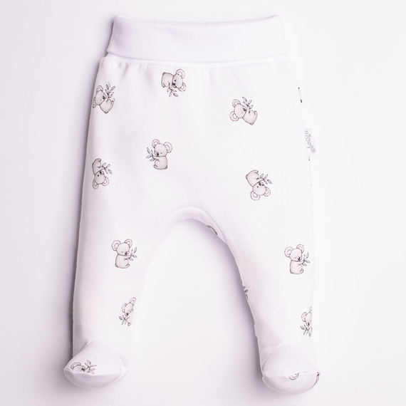 Pantaloni de pijama pentru bebeluși Figo Nicol Koala 100% bumbac alb