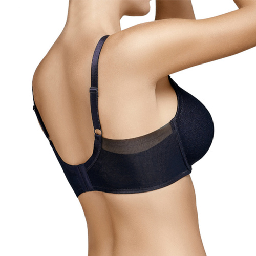 Sutien căptușit negru Katia Selene – cu decolteu adânc, inserții din tul