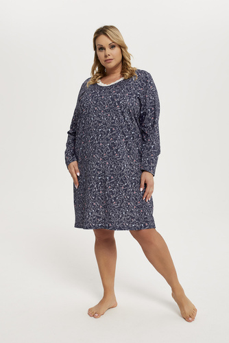 Flora cămașă de noapte cu mânecă lungă Italian Fashion - print