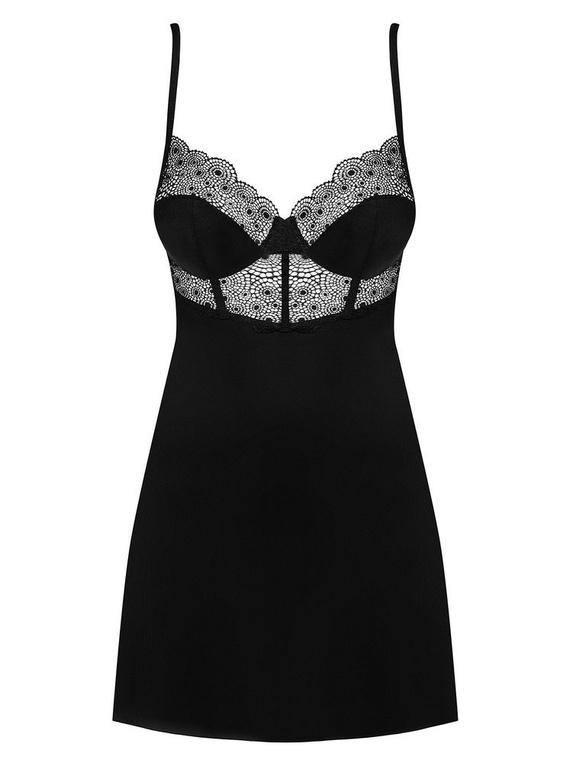 Sharlotte Chemise Komplet Obsessive czarny 