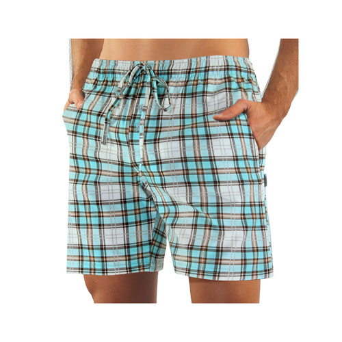 2576/17 Pijamale bărbați, mâneci scurte, pantaloni scurți Sesto Senso turcoaz